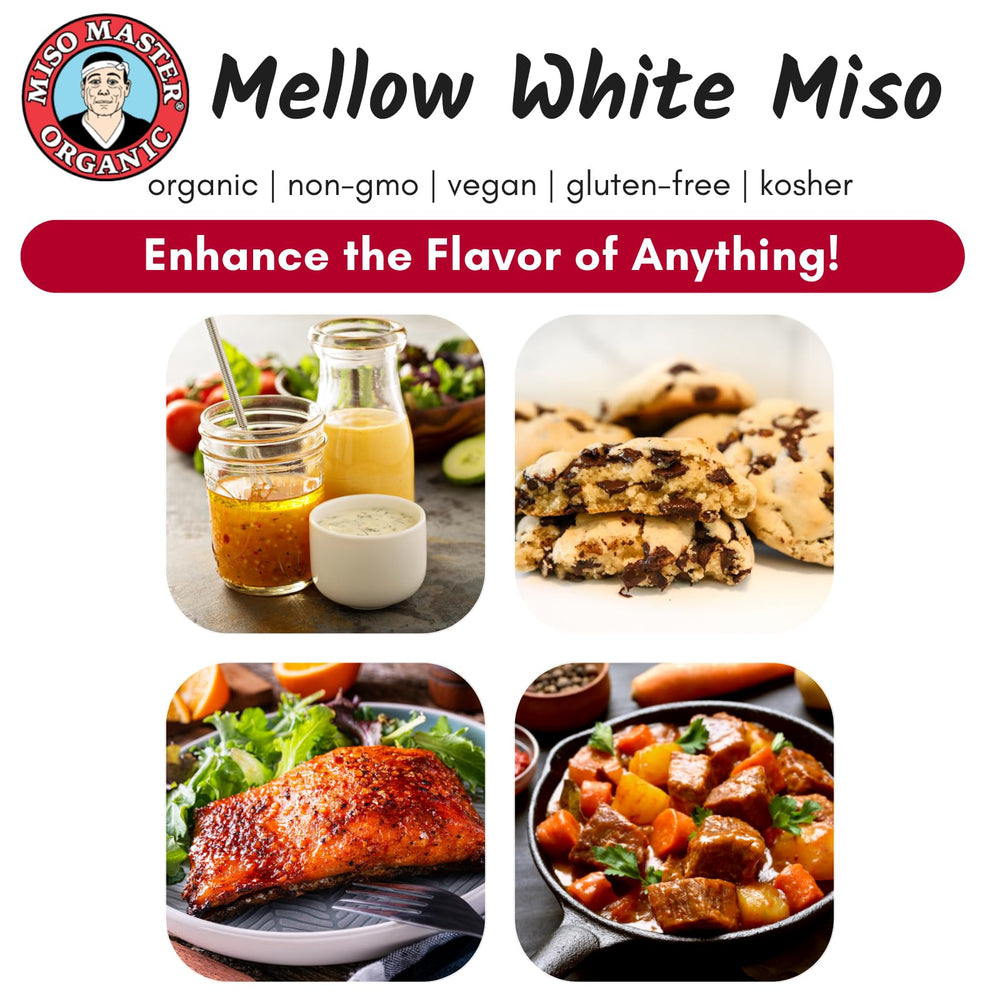 Miso Master spoon scooping paste from tub highlighting freshness and use