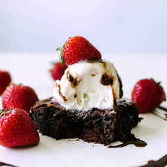 Miss Jones Baking brownie texture closeup showing fudgy crumb and moist benefit