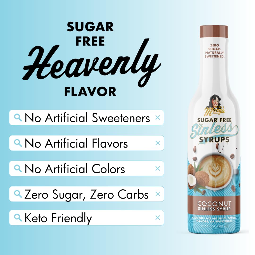 Miss Mary's syrup blended into smoothie showing tropical flavor boost