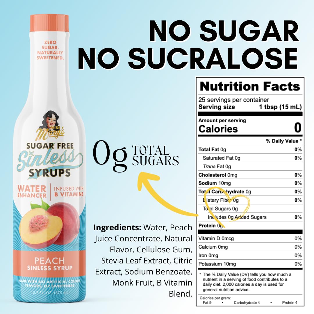 Miss Mary's bottle beside a measuring spoon to show serving size