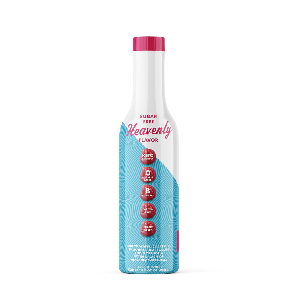 Miss Mary's Raspberry Sinless label close-up highlighting natural ingredients benefit