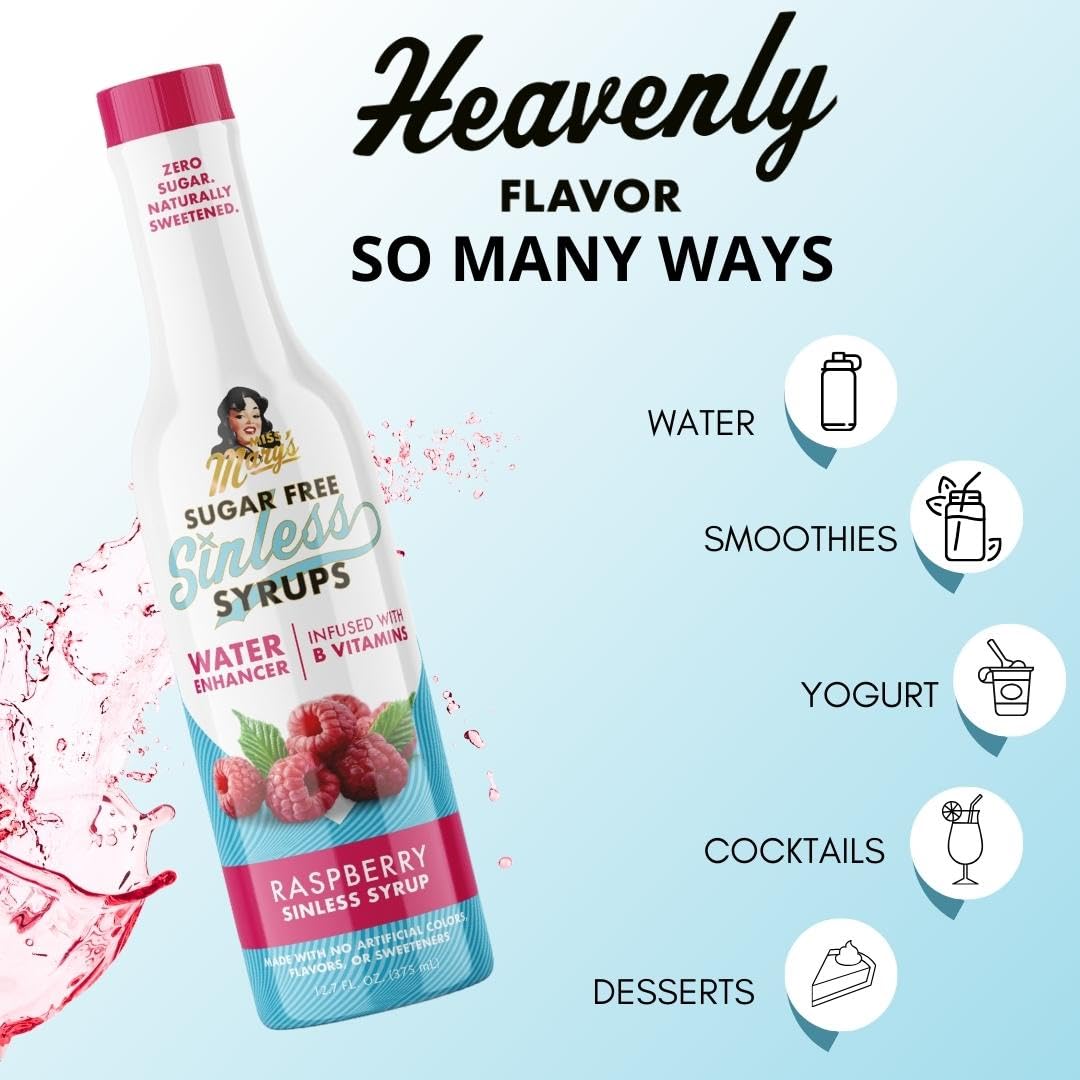 Miss Mary's Raspberry Sinless paired with iced tea to boost hydration benefit