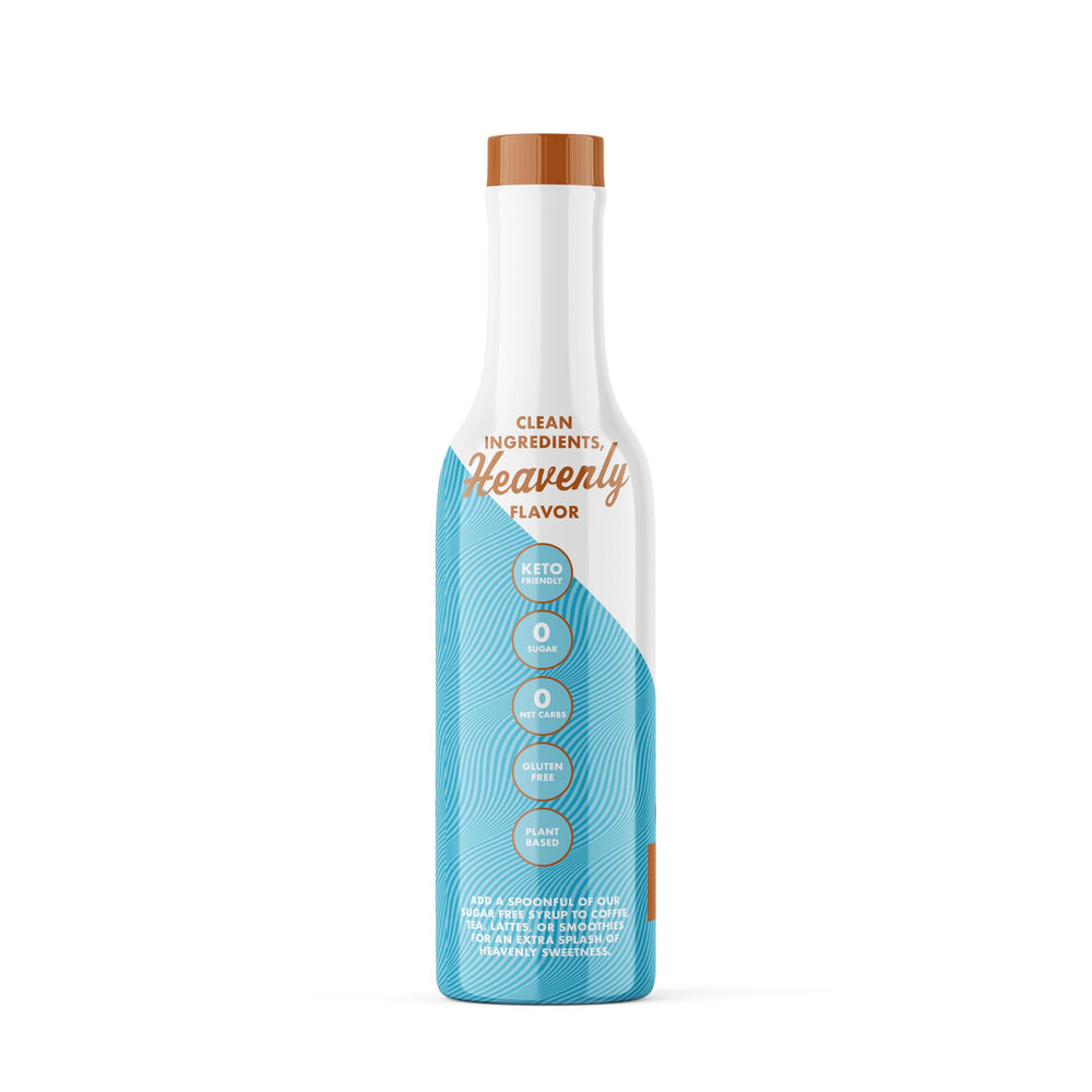 Miss Mary's syrup pouring close-up showing texture and smooth caramel benefit