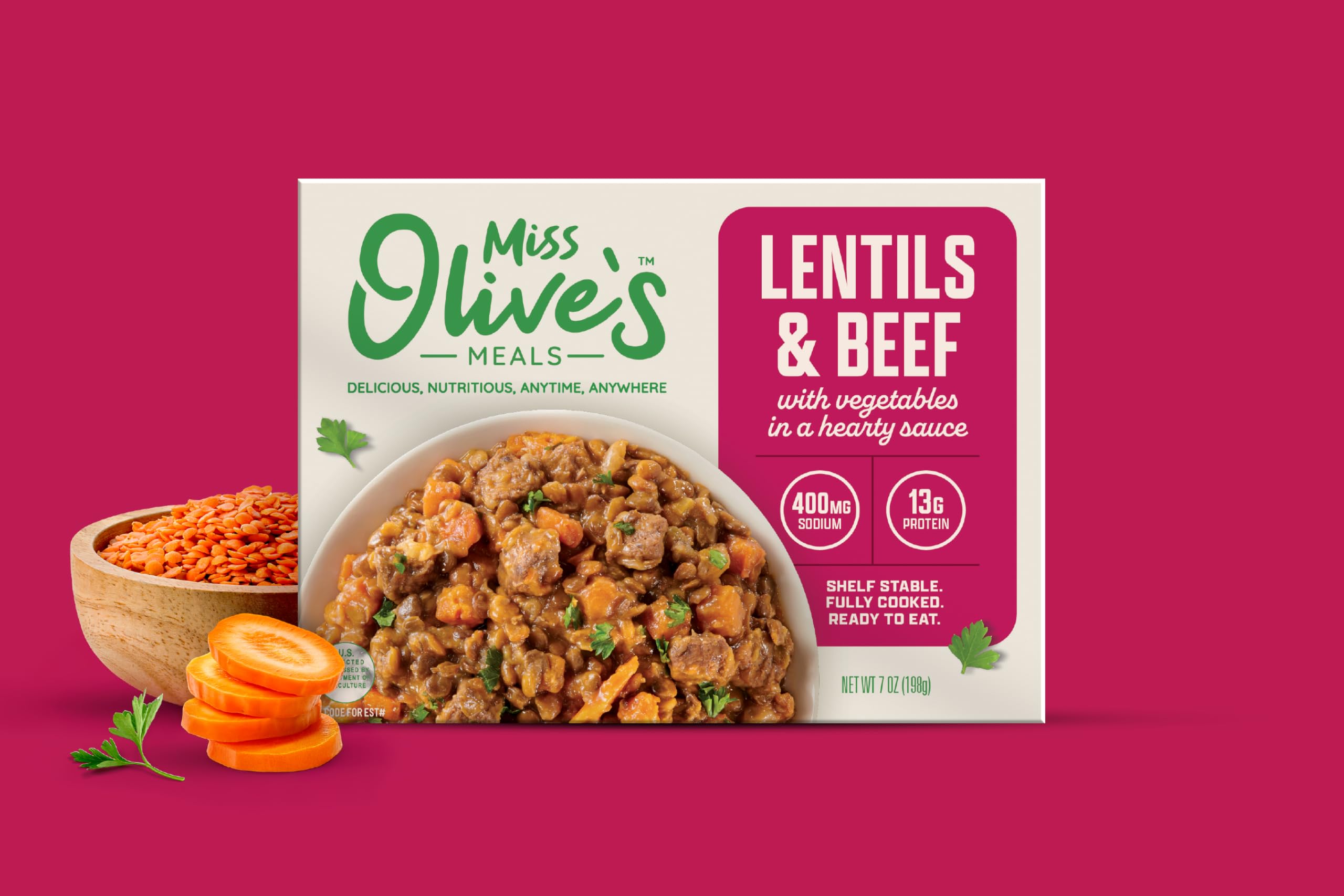 MISS OLIVE'S meal served in a bowl demonstrating ready-to-eat convenience and appeal