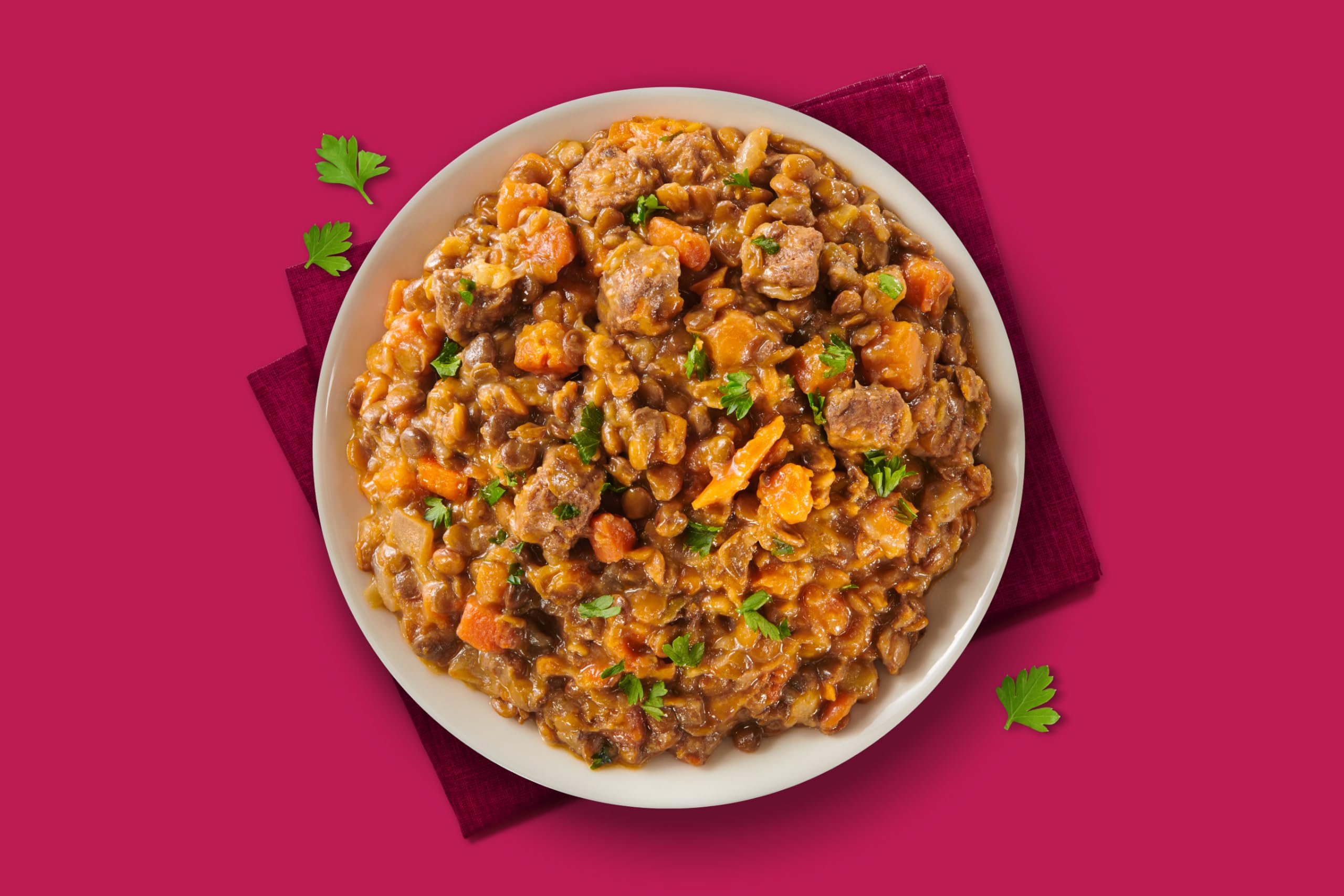 Miss Olive’s pouch being microwaved showing quick hot meal convenience