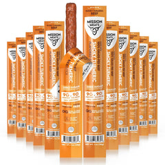 Mission Meats front packaging showing smoky turmeric flavor and zero sugar benefit