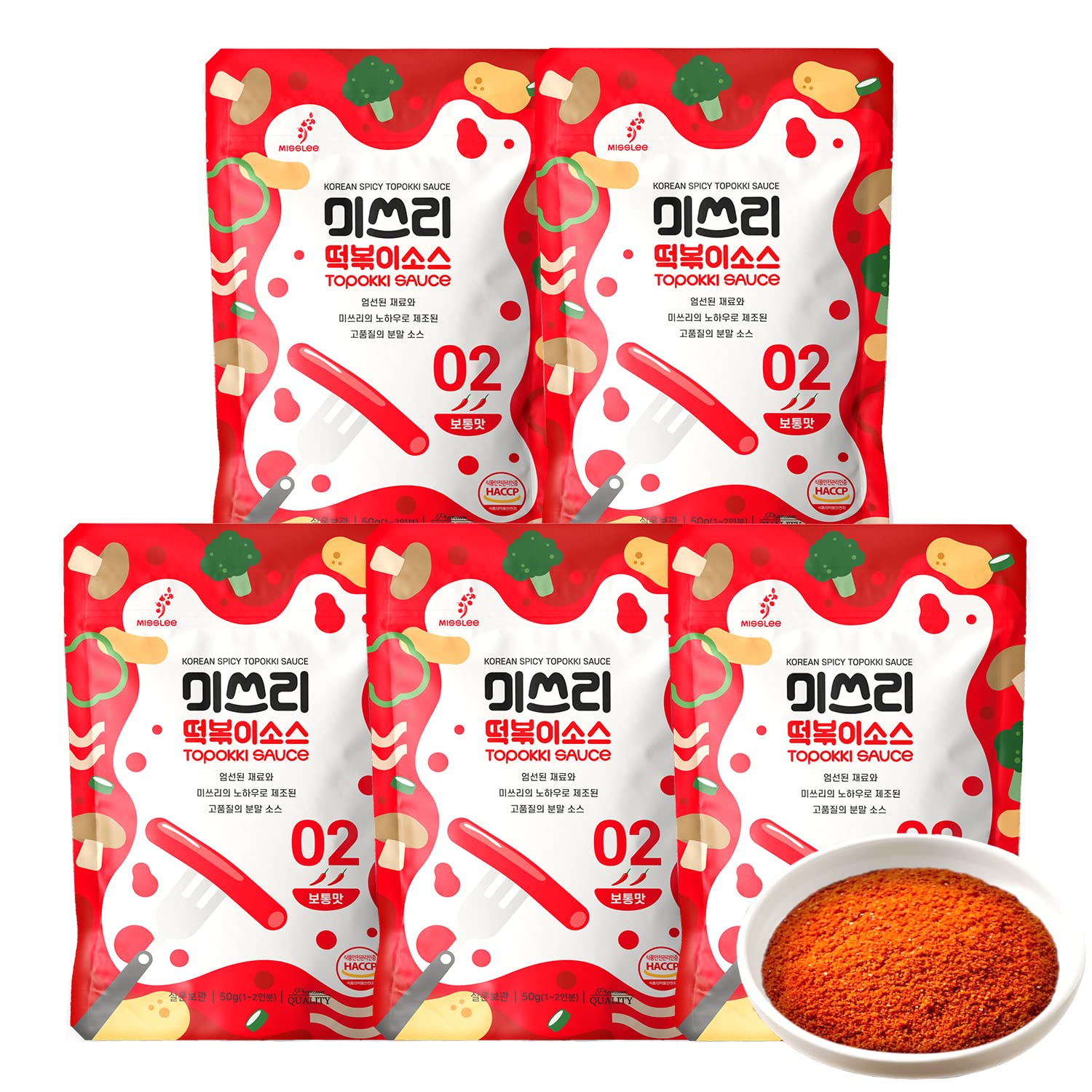 MISSLEE front packaging showing five packets and product branding for easy selection