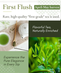 霧の香葉 brewed cup highlighting clear green color and aroma