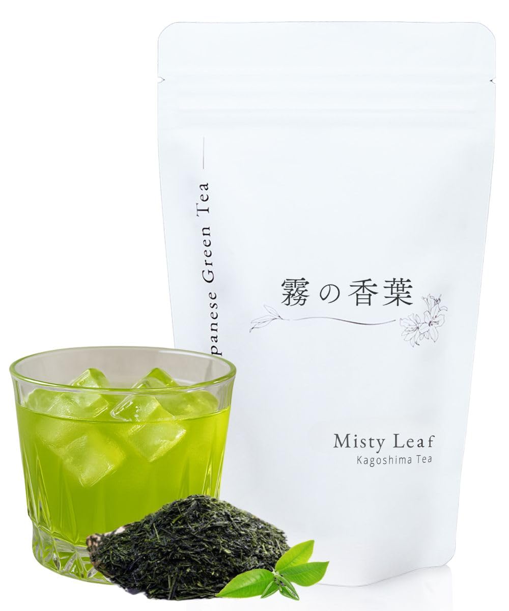 霧の香葉 front packaging showing organic sencha and benefits