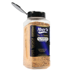 Misty's Seasoning being poured over chicken to show easy seasoning and even coverage benefit