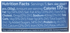 Mitica opened pouch revealing chocolate cashew clusters for portion visibility