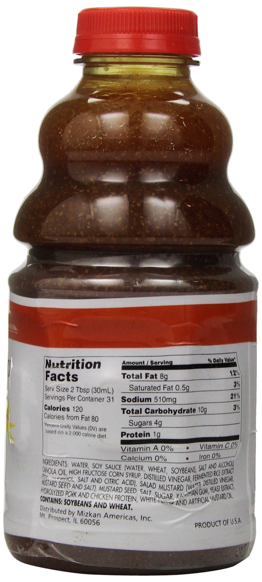 Mizkan dressing being poured over salad showing flavor and easy serving