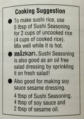 Mizkan used on finished sushi bowl illustrating quick meal enhancement