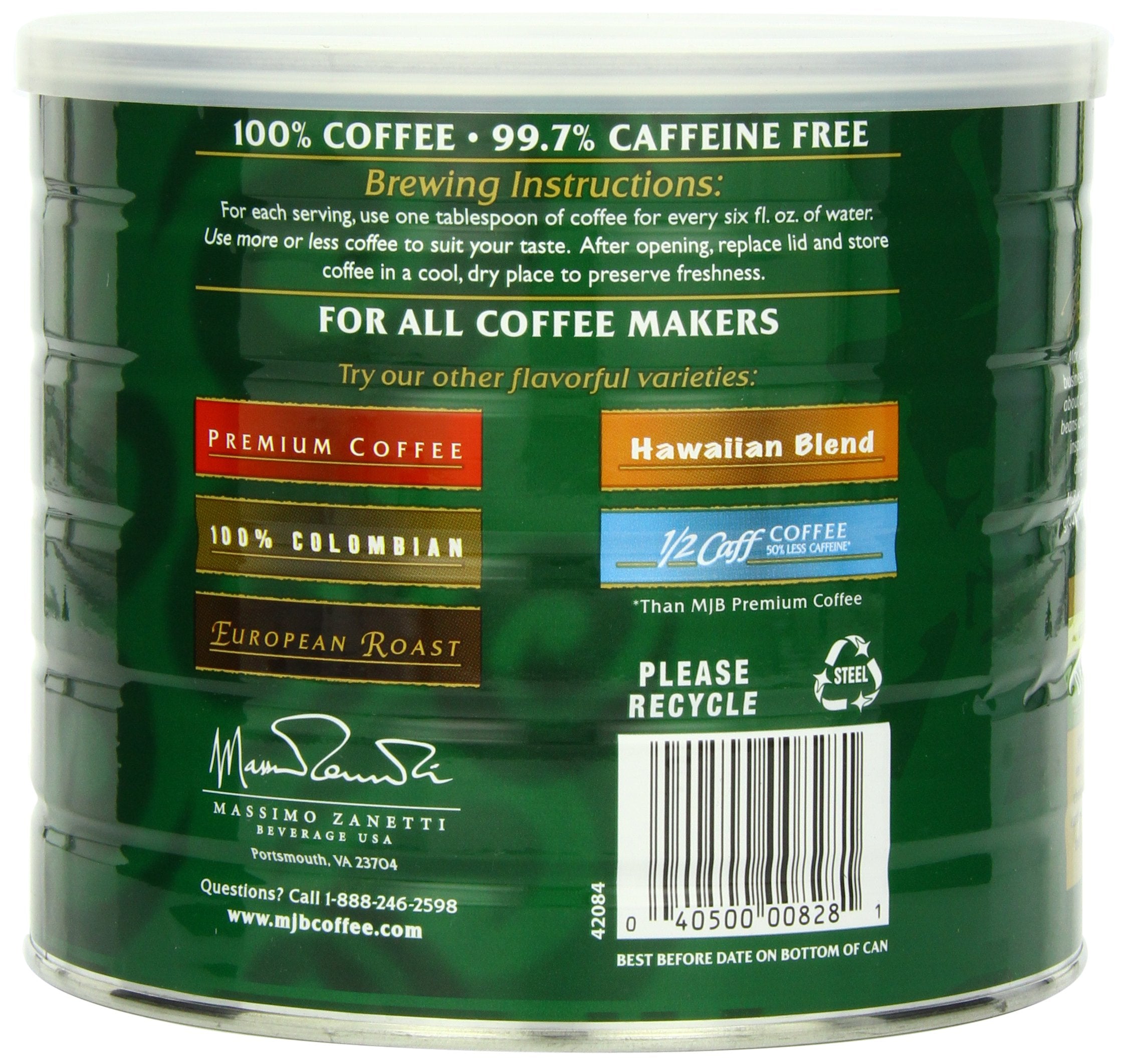 MJB close-up of ground coffee texture highlighting full-bodied aroma