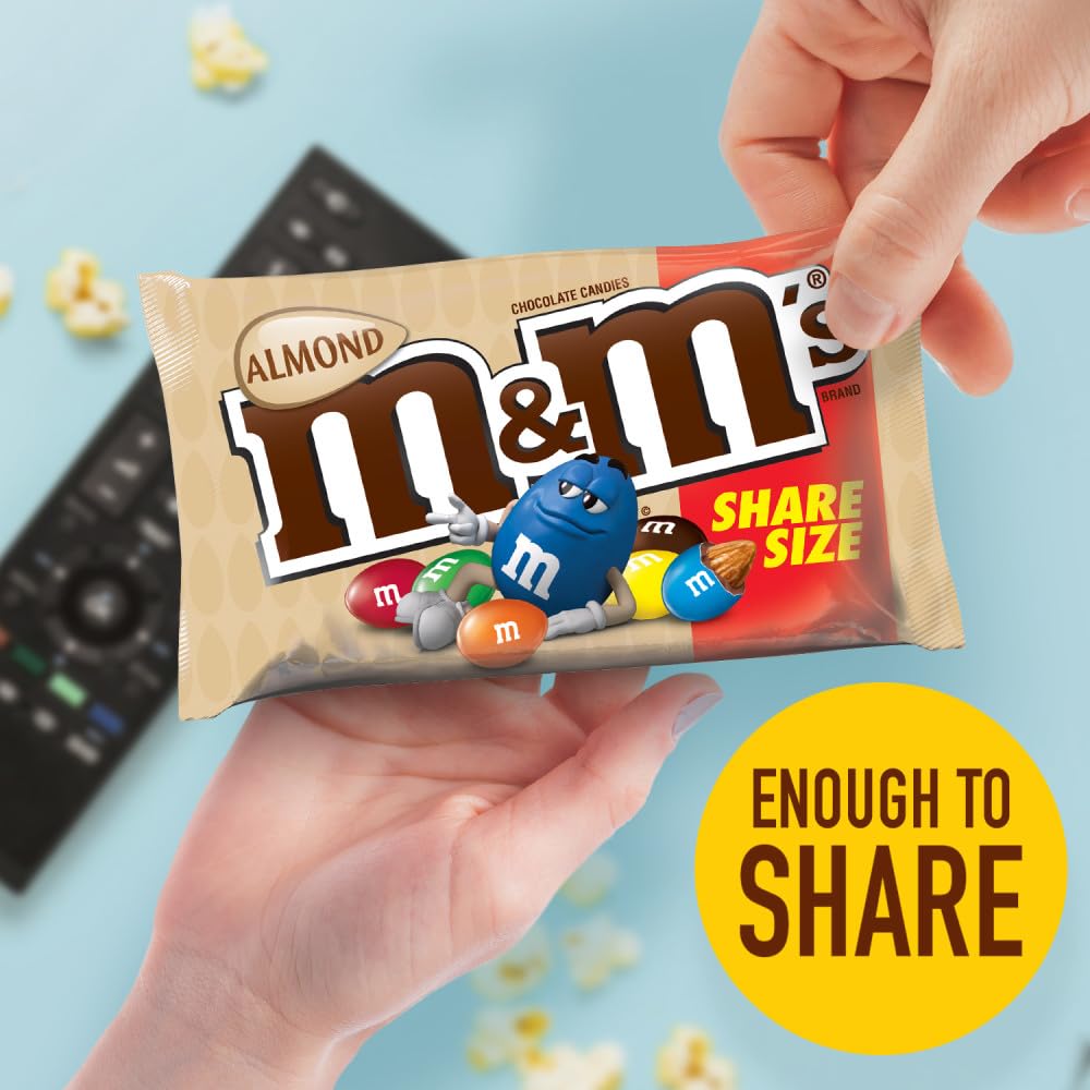 M&M's candies spread on table adding color to gatherings and easy portioning benefits