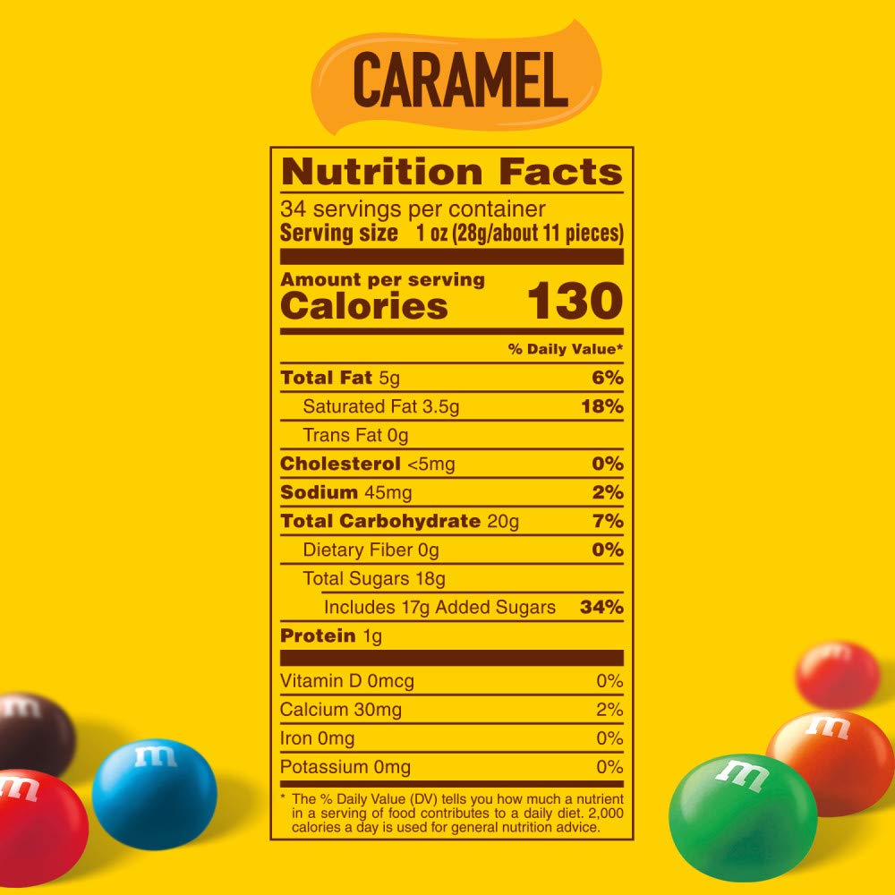 M&M's caramel on a party buffet colorful topping for desserts and favors