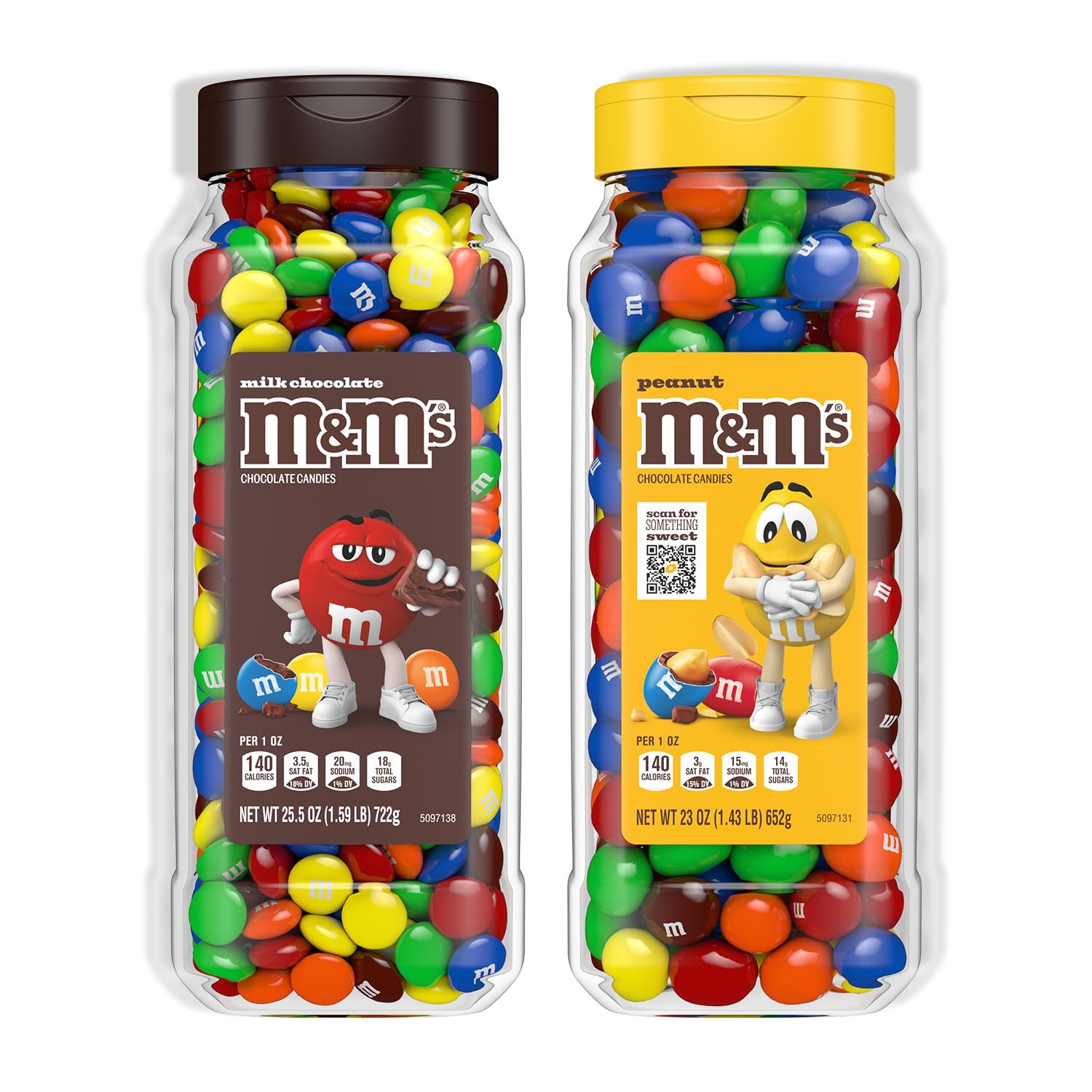 M&M's front packaging showing both jars and vibrant candy for easy party display