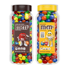 M&M's front packaging showing both jars and vibrant candy for easy party display