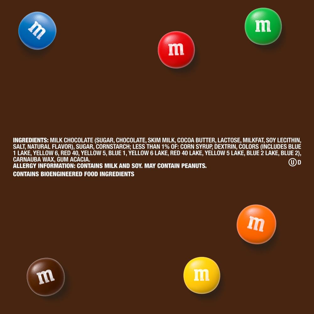 M&M's on a candy buffet display creating festive dessert appeal