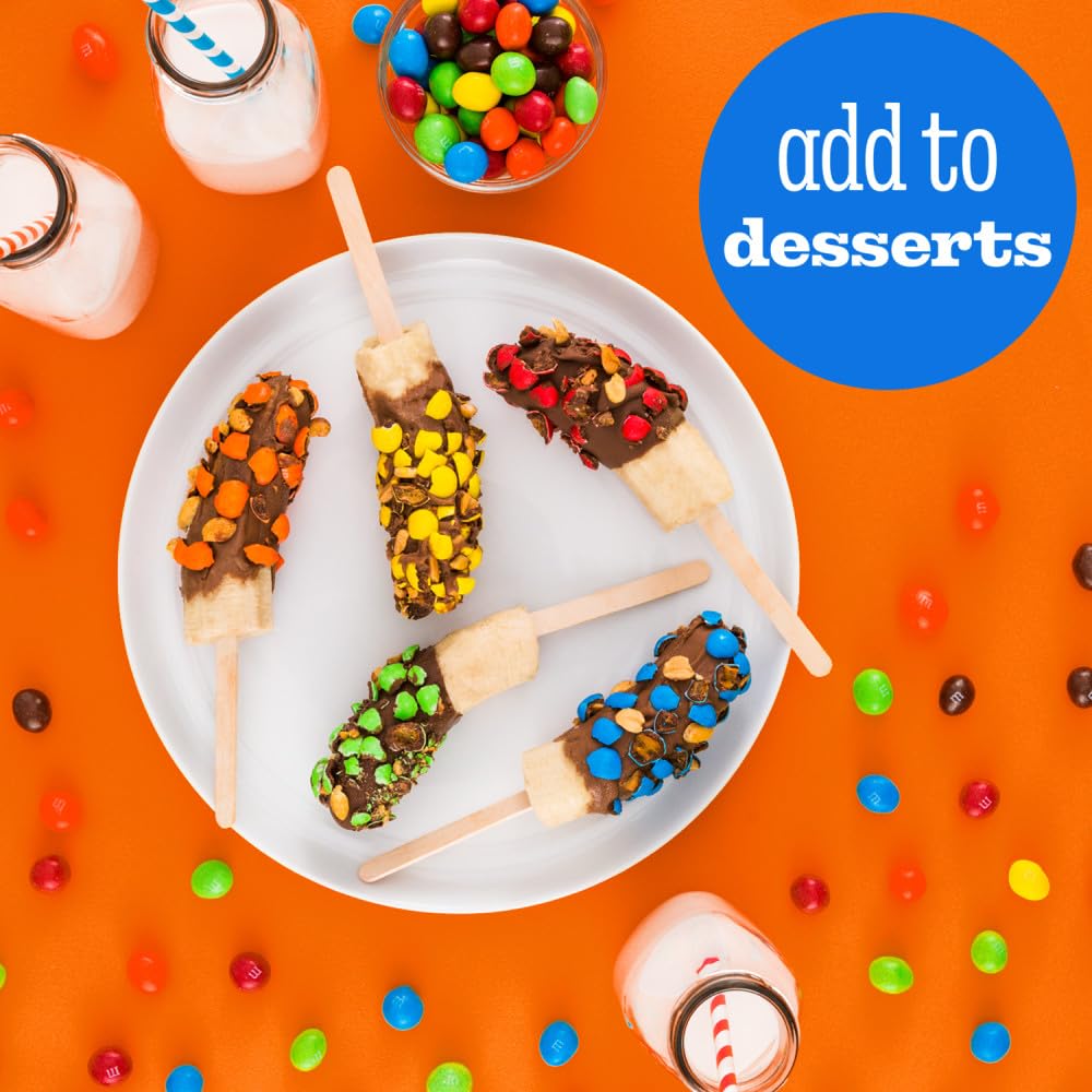 M&M'S used as cookie toppings adding color and crunch
