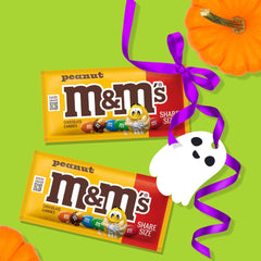 M&M'S loose pieces spilled from a pack illustrating shareable snack portions