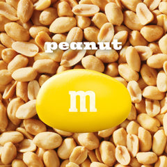M&M'S candies spilled from bag showing chocolate and peanut crunch benefit