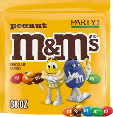 M&M'S front packaging showing party-size bag and bright candy