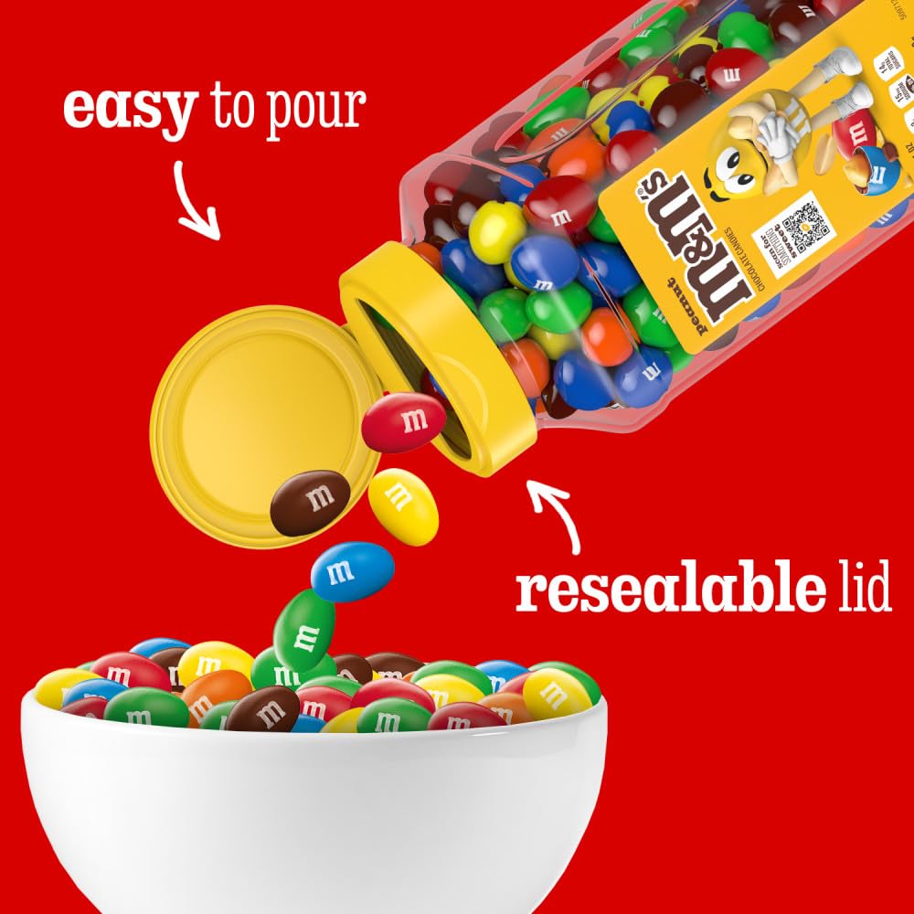 M&M's poured into popcorn bowl illustrating movie-night topping benefit