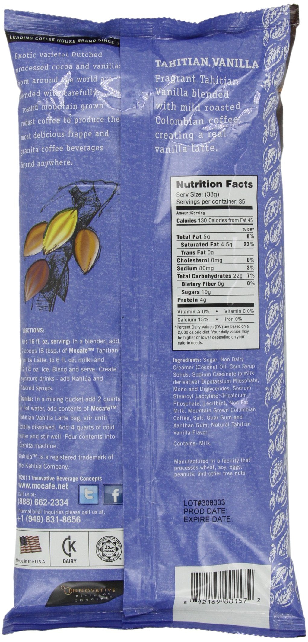 MOCAFÉ powder close-up with spoon highlighting smooth texture and fast-mix convenience
