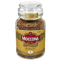 moccona jar front showing label and reusable glass jar with premium look