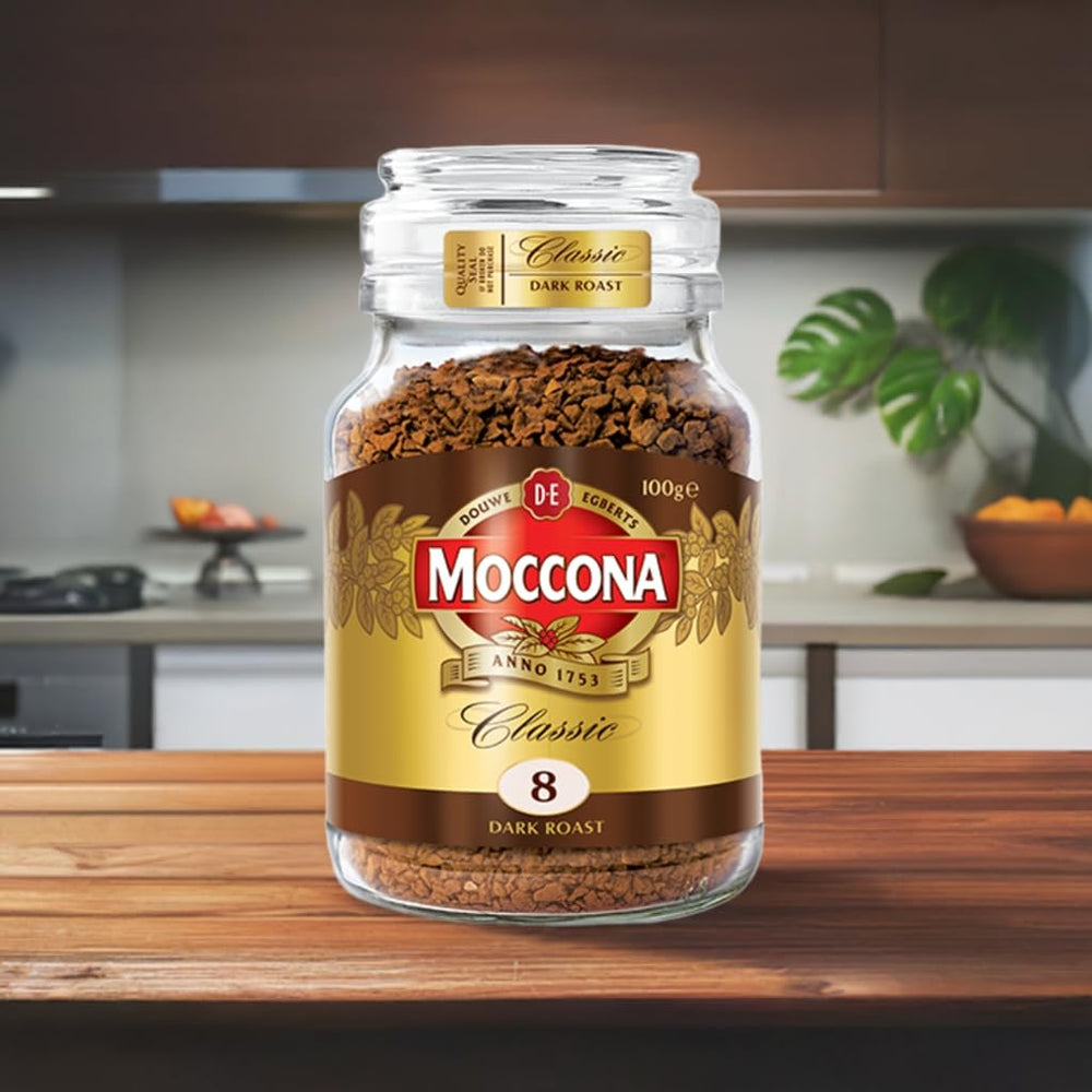 Moccona jar lid and seal detail preserving freshness and aroma
