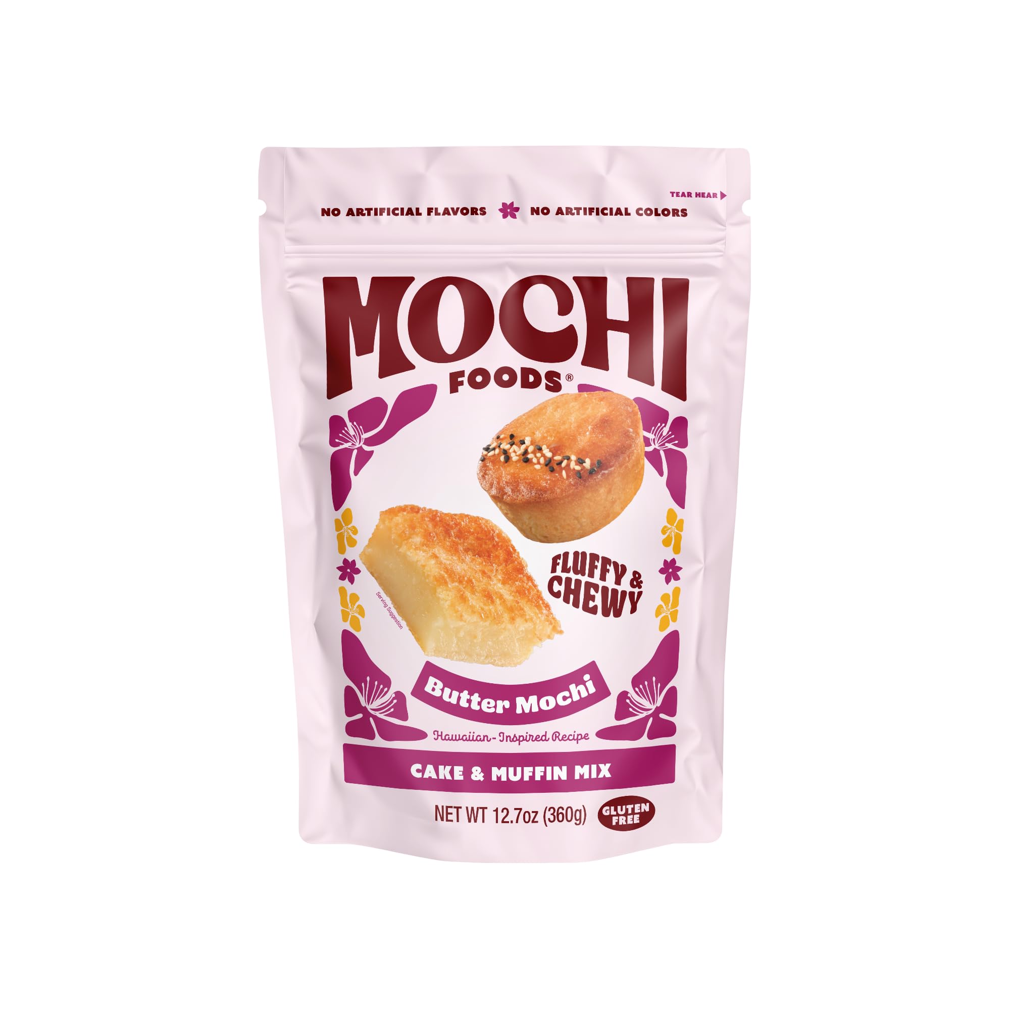 Mochi Foods front packaging showing gluten-free mix and benefits