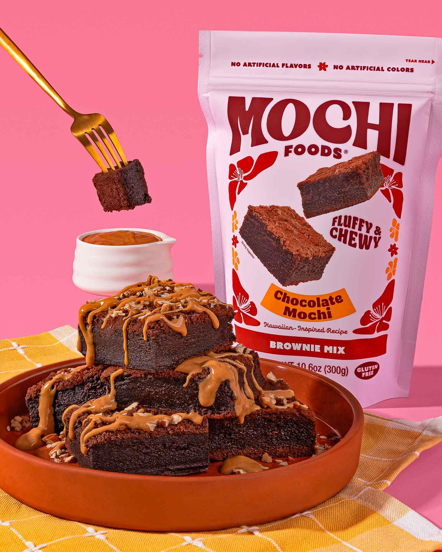Bowl of Mochi Foods mix powder highlighting simple pantry-ready benefit