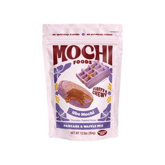 Mochi Foods front packaging showing ube purple mix and branding benefits