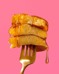 Mochi Foods waffle texture close-up highlighting crisp edge and chew