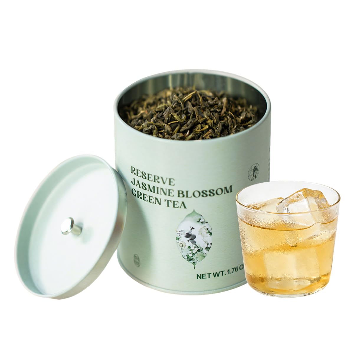 MODERN CHINA TEA SHOP front tin showcasing compact freshness packaging