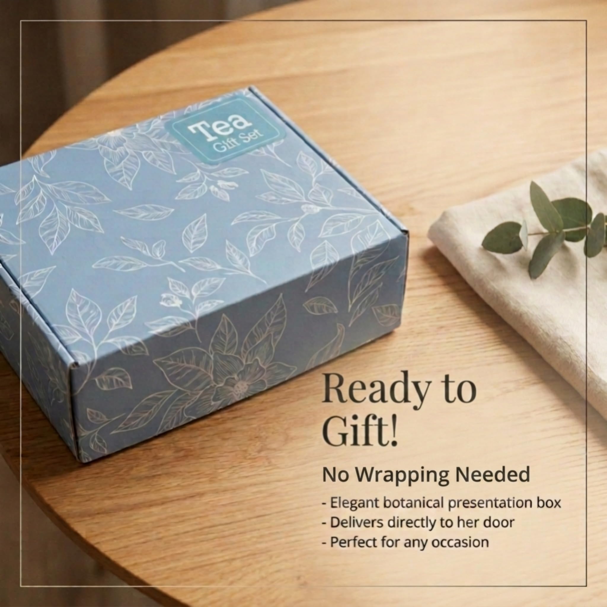 Modern Elegance assortment of 15 teas laid out to show variety and flavor options