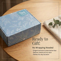 Modern Elegance assortment of 15 teas laid out to show variety and flavor options