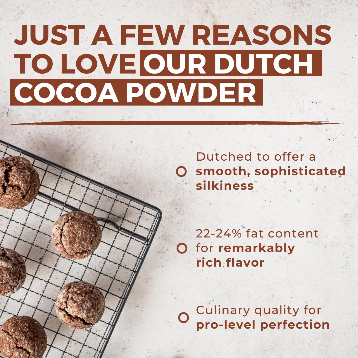 MODERN MOUNTAIN cocoa in ceramic bowl, benefit: ready for mixing into batters or drinks