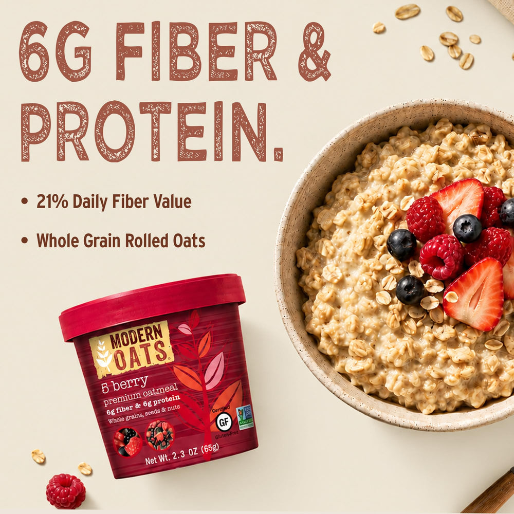 Modern Oats overnight oats chilling in fridge for creamy cold breakfast