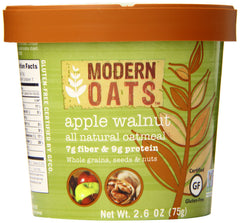 Modern Oats overnight oats in cup with milk, chilled and grab-and-go convenience