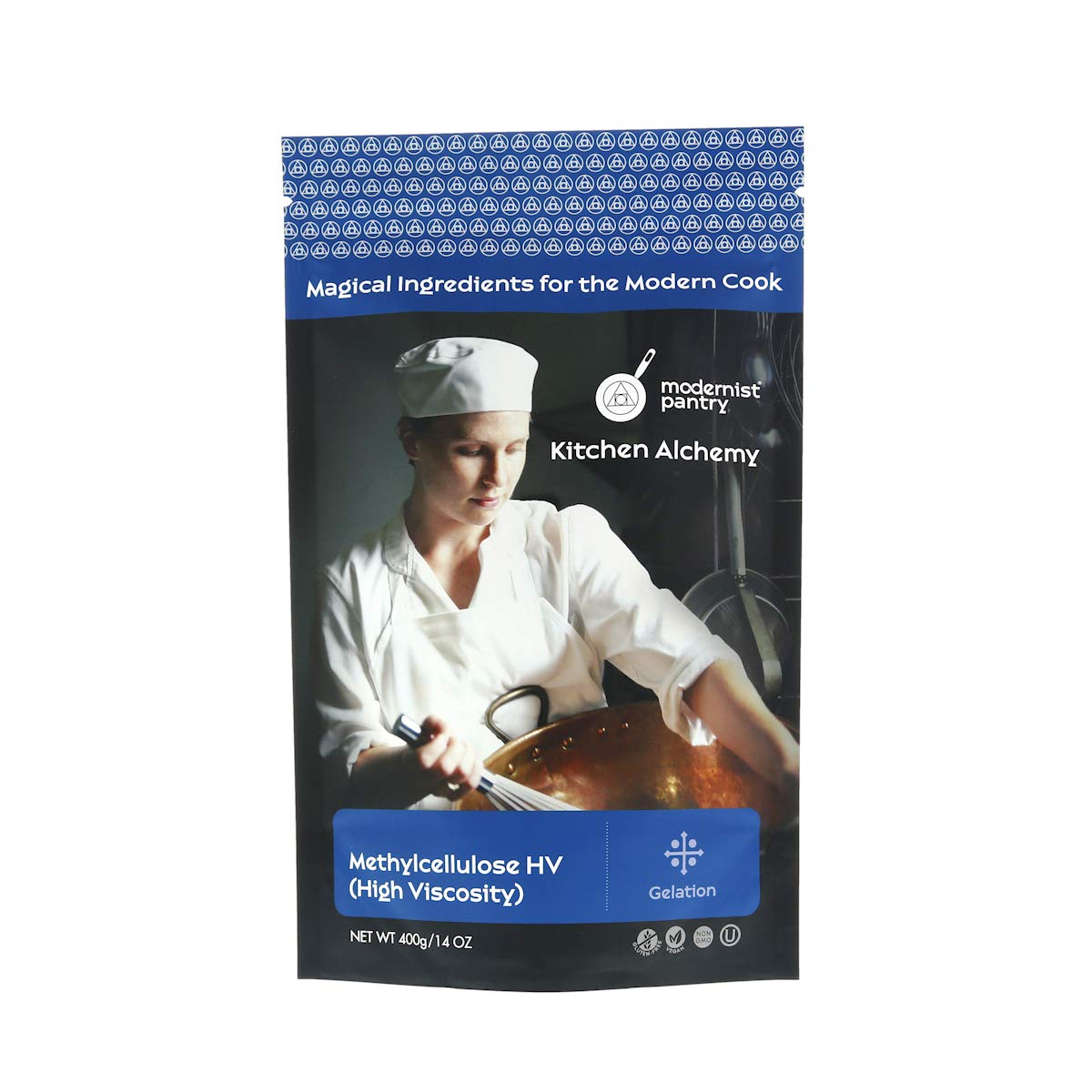 Modernist Pantry product front packaging showing label and certification benefits