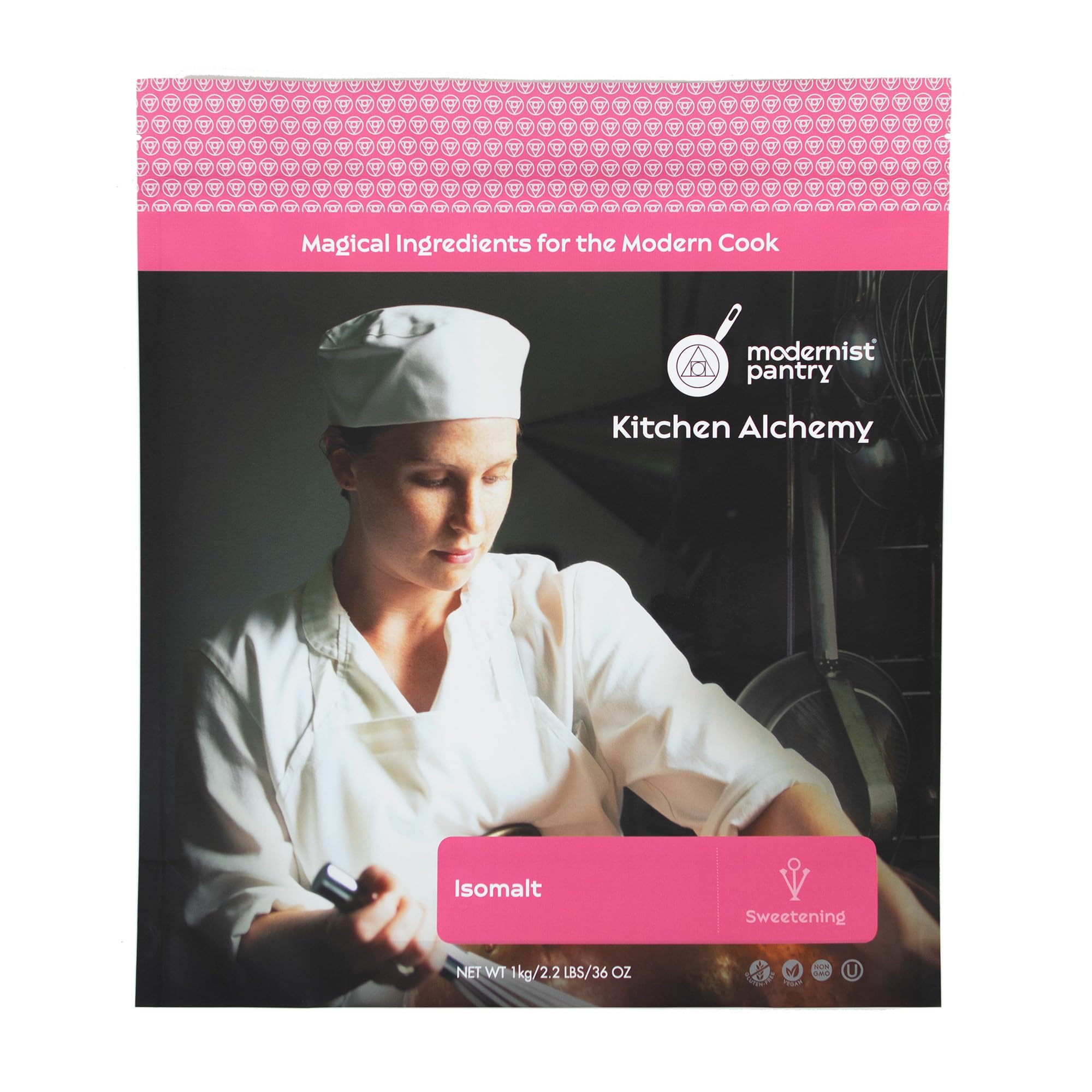 Modernist Pantry front packaging of pure isomalt showing label and weight for clarity