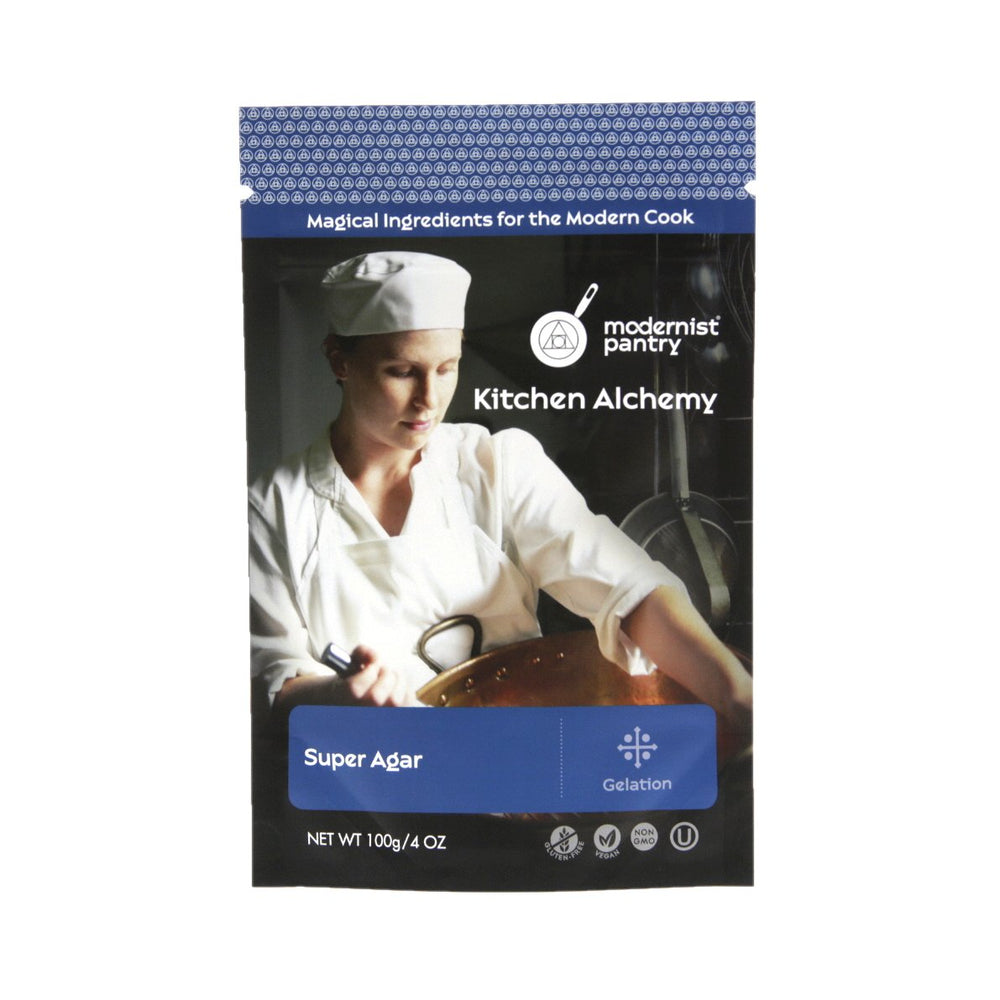 Modernist Pantry front packaging showing Super Agar and certifications, clear labeling benefit
