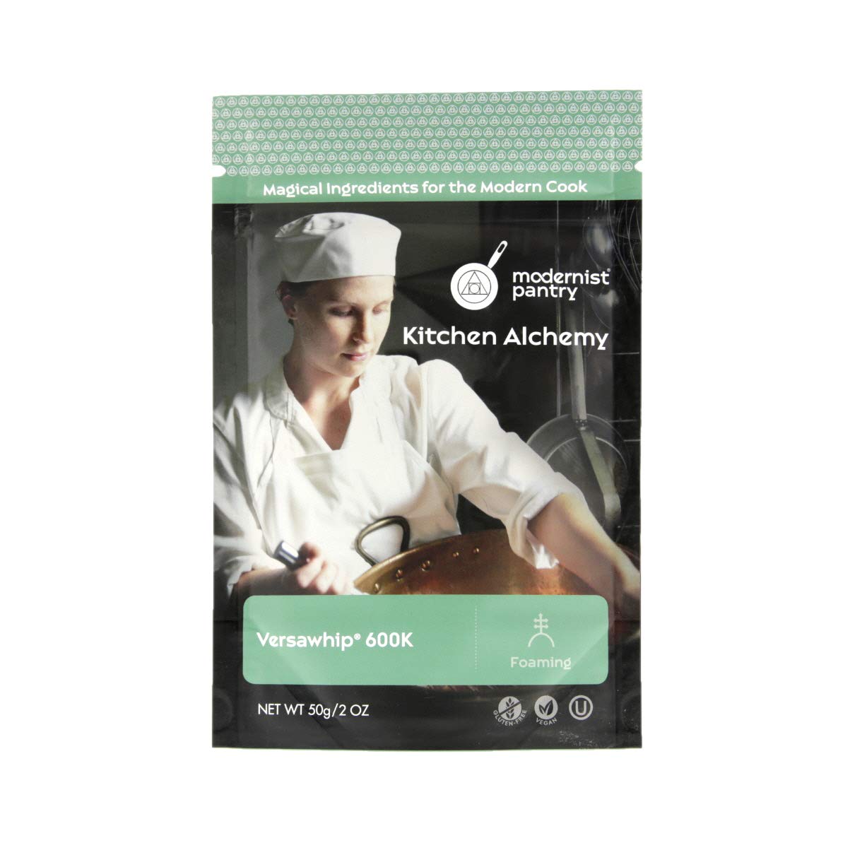 Modernist Pantry VersaWhip pouch front view showing product and benefit of dependable whipping