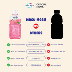 Mogu Mogu poured over ice in glass, illustrating refreshing cold serve