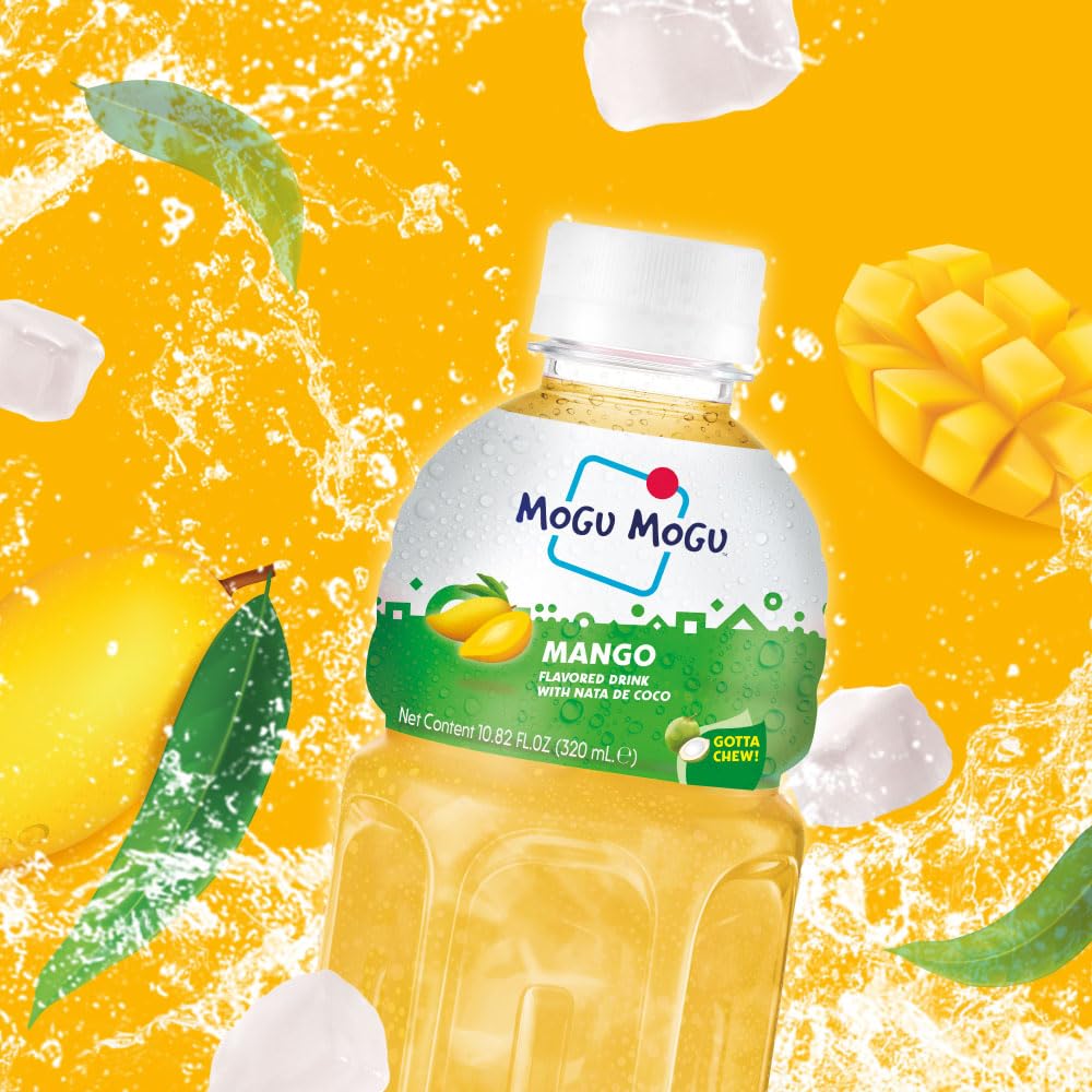 Mogu Mogu bottle held in hand to show 10.82 fl oz scale and portable convenience benefit