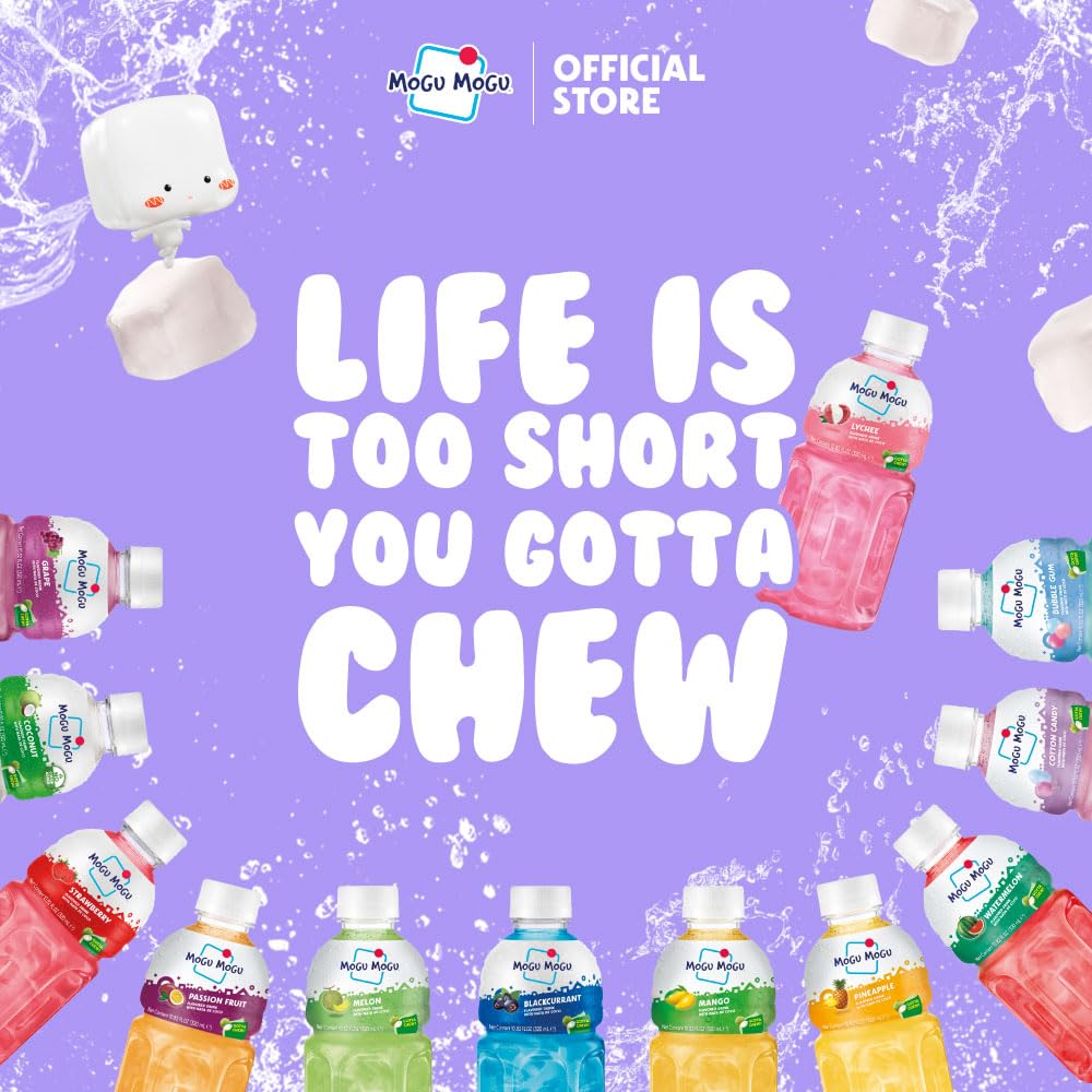 Mogu Mogu bottle held in hand to show actual size for portable convenience