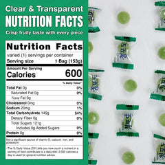 MOHNIC close-up of glossy green grape hard candy pieces highlighting texture and long-lasting flavor