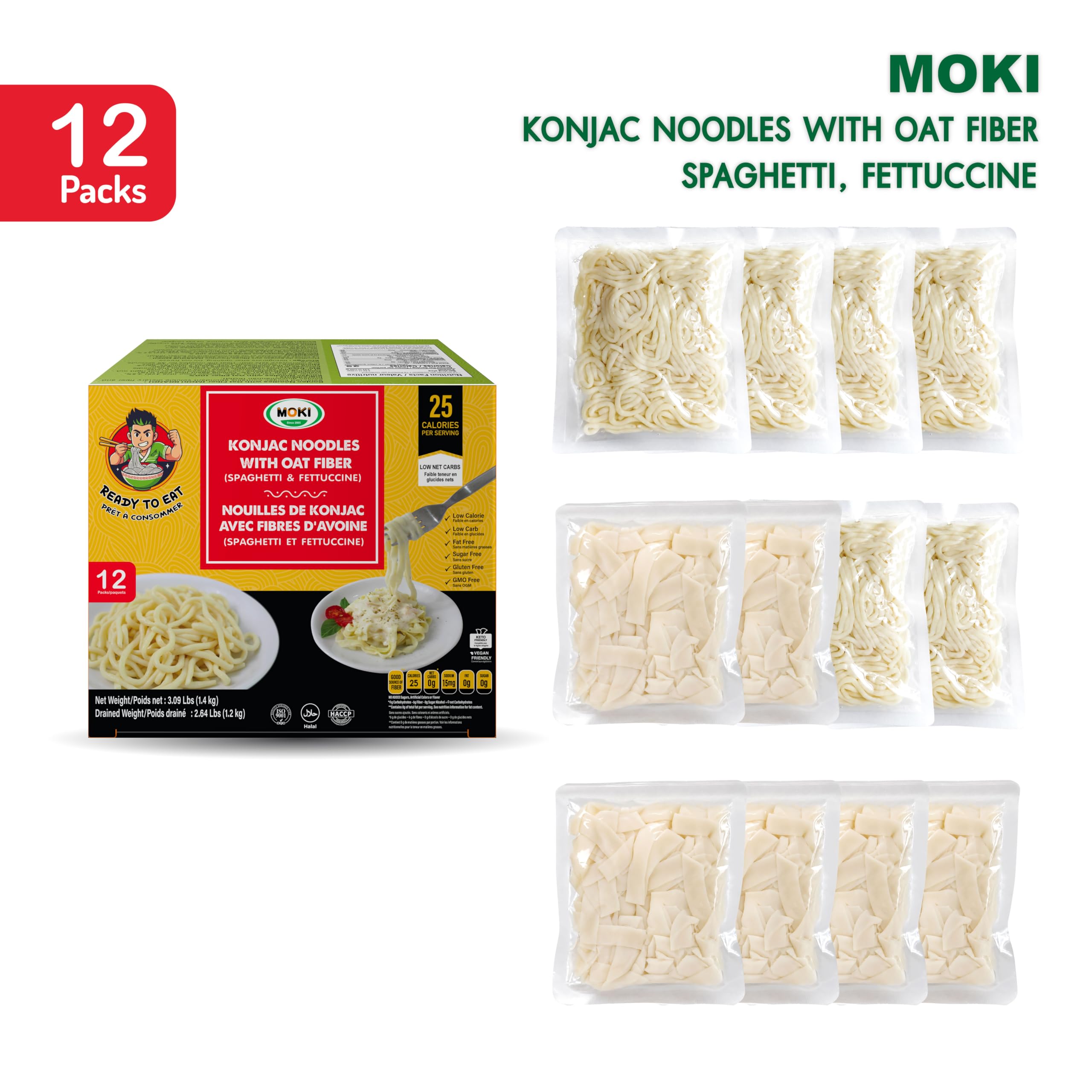 MOKI opened pack of noodles ready to rinse for faster meal prep